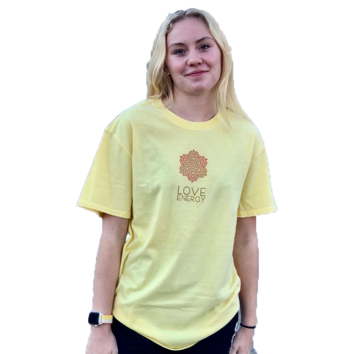 Red & Gold Mandala Yellow T-shirt