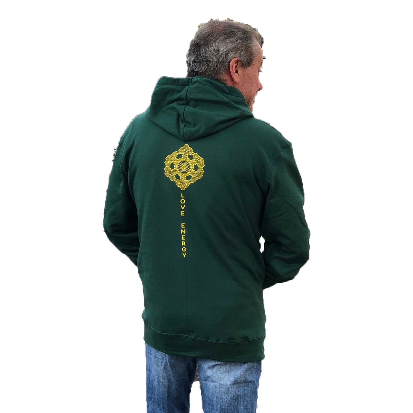 Yellow and Bronze Sacred Flower Zip Hoodie