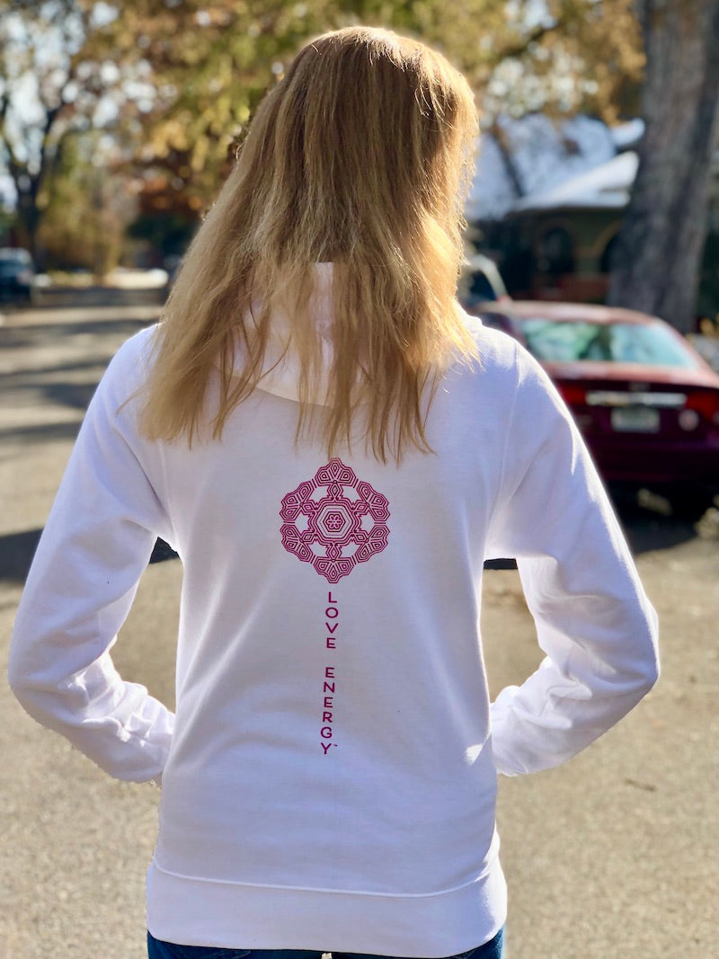 Fuchsia Sacred Flower Zip Hoodie