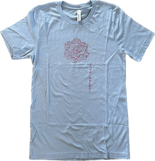 Pink Sketch Mandala Light Blue T-shirt