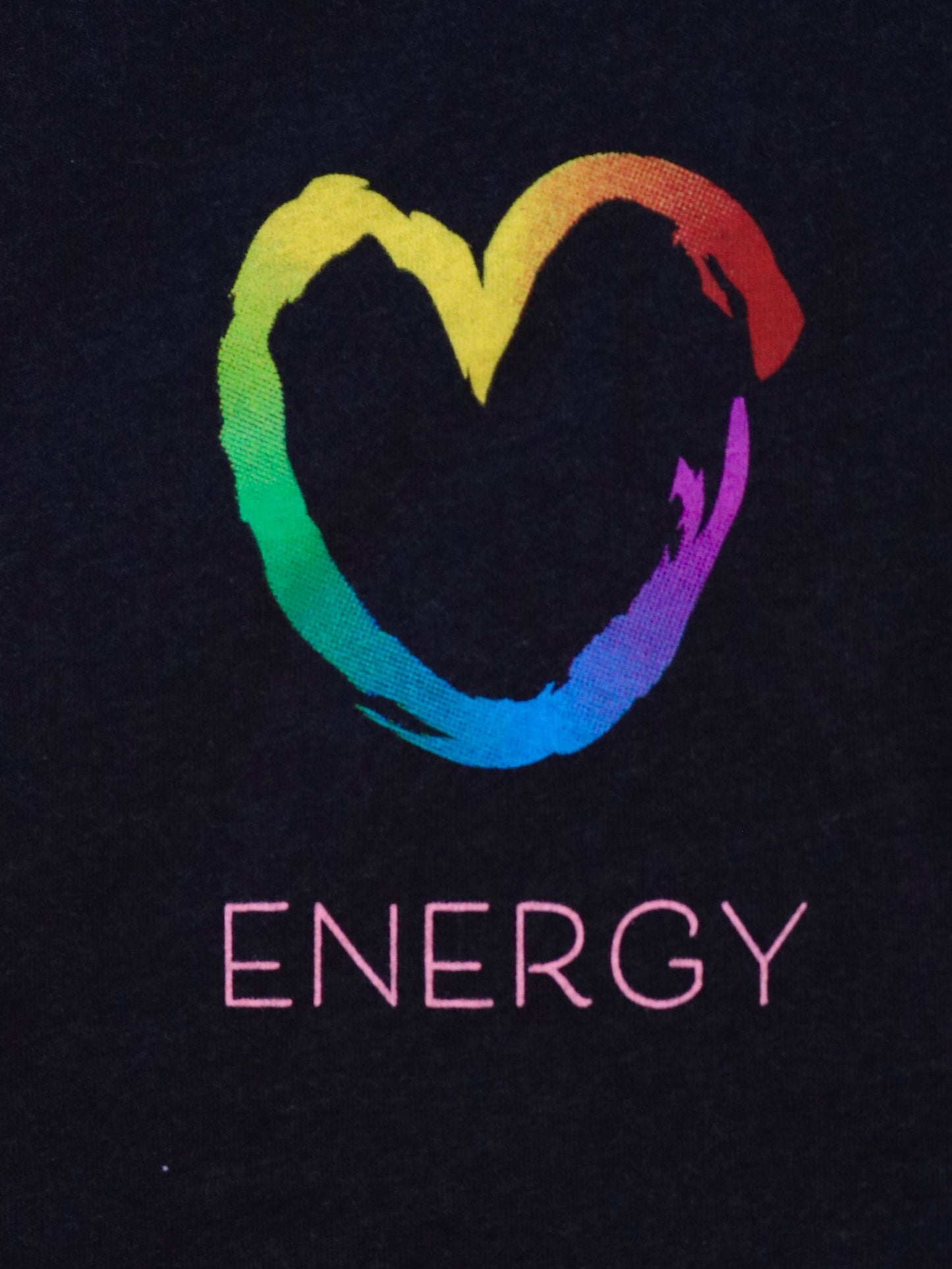 Rainbow Heart Heather Black T-Shirt