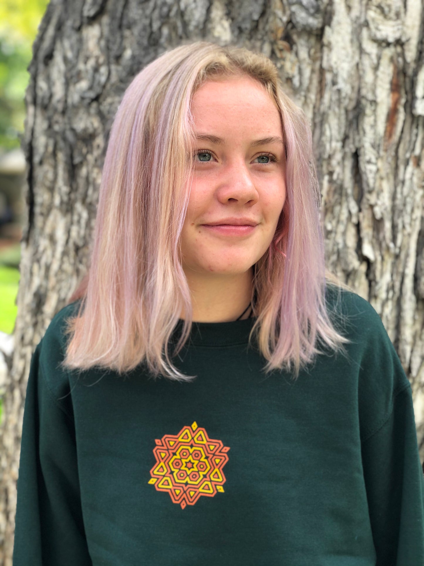 Red and Gold Mandala Sweatshirt