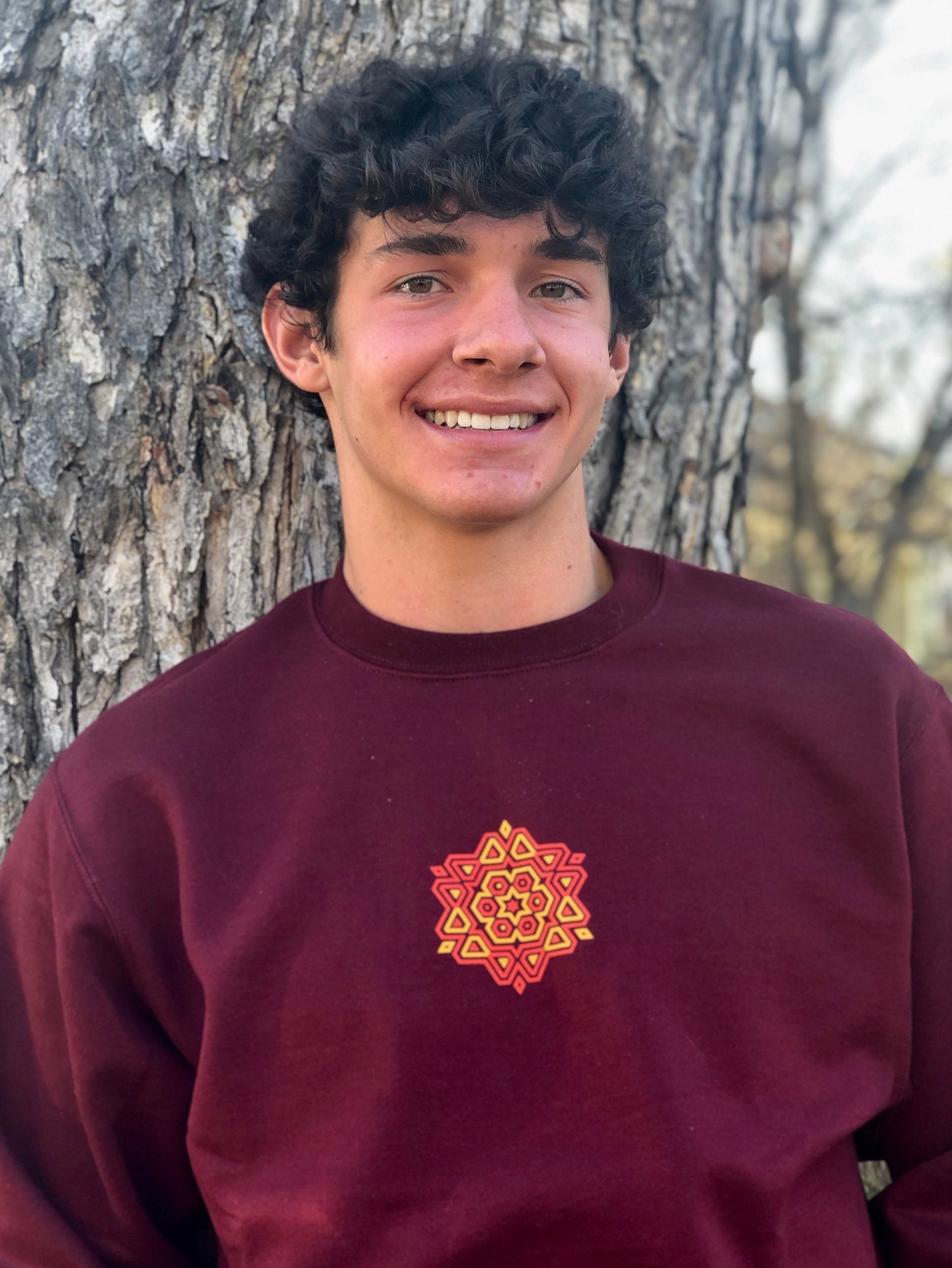 Red and Gold Mandala Sweatshirt