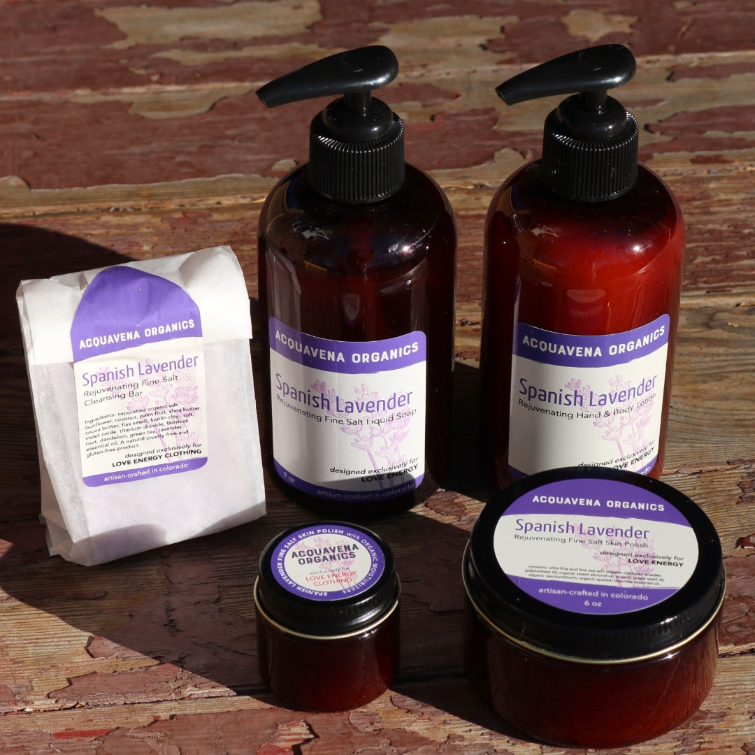 Organic Salt-Infused Liquid Soap (French Rosemary, Spanish Lavender)