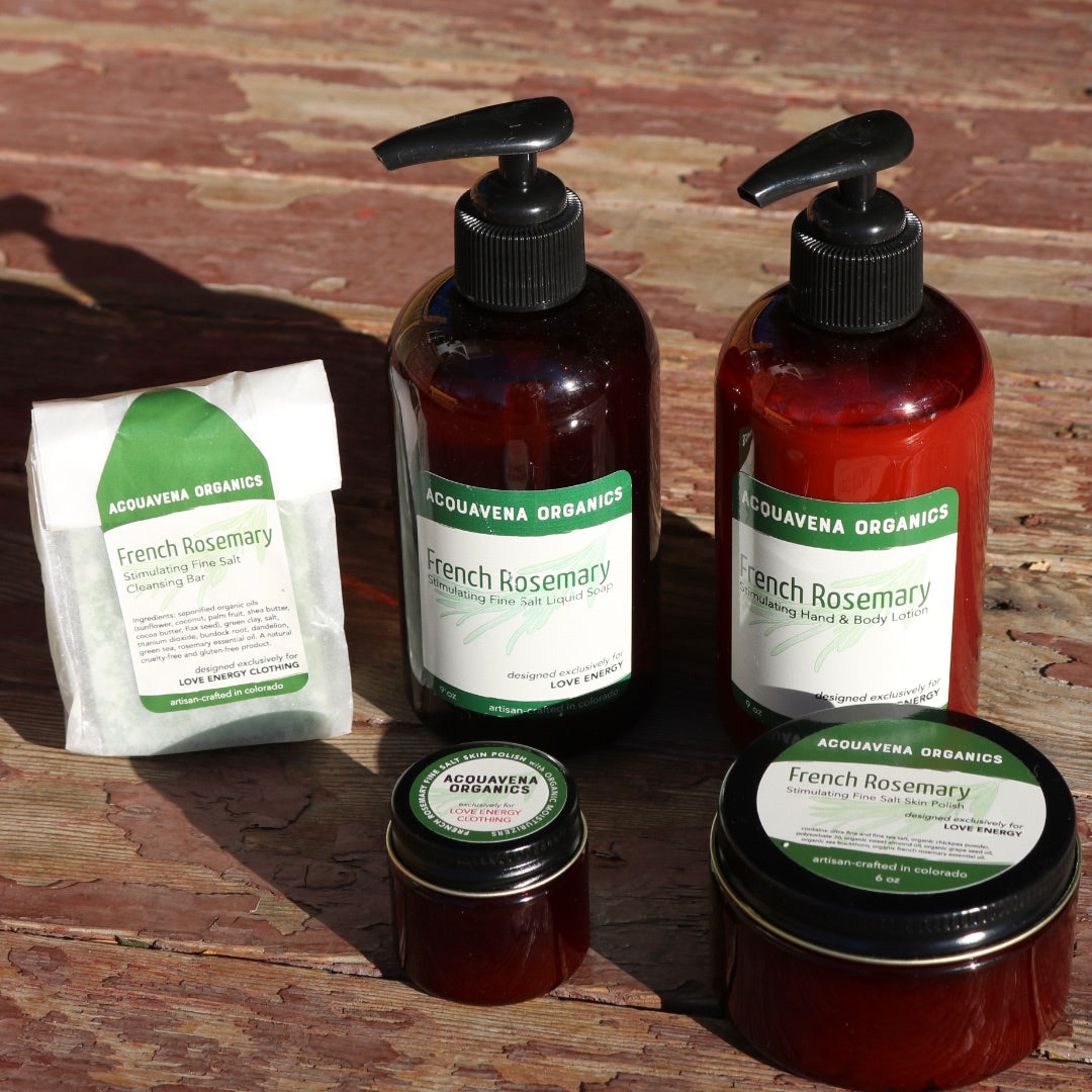 Organic Salt-Infused Liquid Soap (French Rosemary, Spanish Lavender)