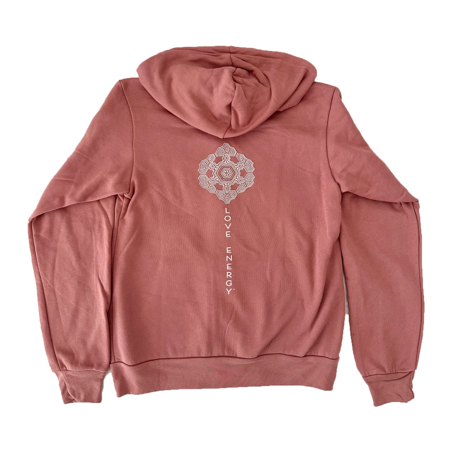 White Sacred Flower Zip Hoodie