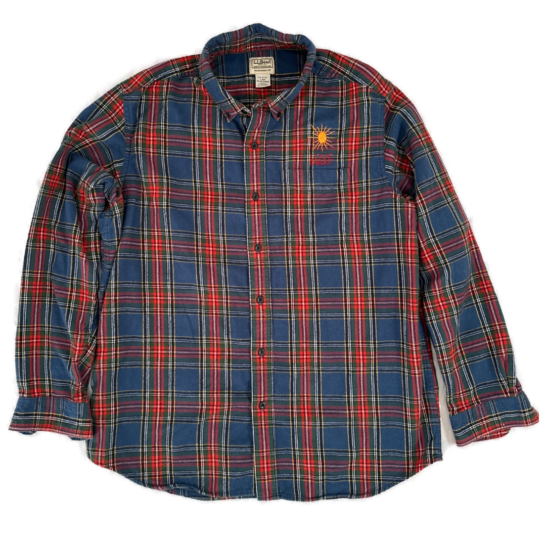 Flannel Shirt, Sun embroidery, L (L.L. Bean)