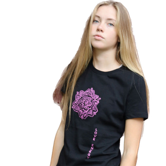 Women's Pink Sketch Mandala T-shirt