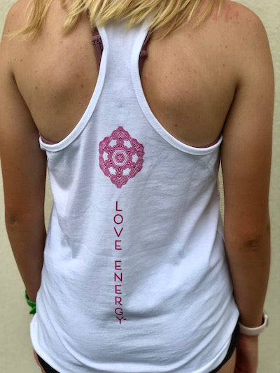 Fuchsia Sacred Flower Love Energy Racer-Back Tank